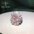 High Quality Classic Pink Cubic Zirconia Jewelry Rings Jewelry Women Diamond